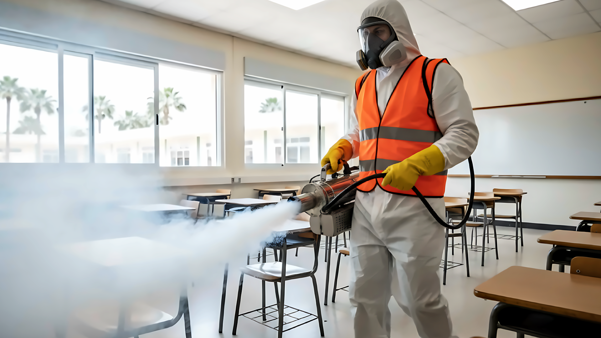 Saneamiento escolar — aulas y áreas administrativas