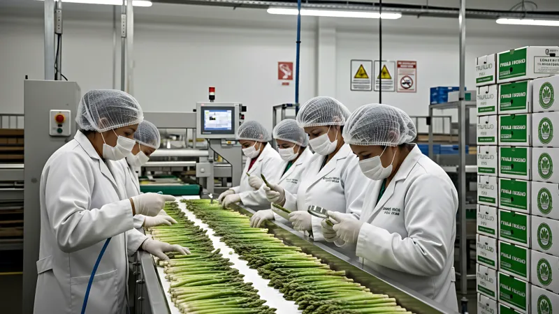 Técnico autorizado por SENASA certificando un tratamiento fitosanitario en un contenedor de agroexportación en Trujillo.